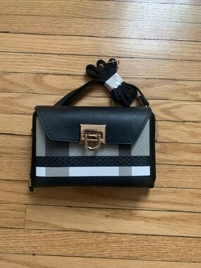 Cute Black Check Wallet Purse